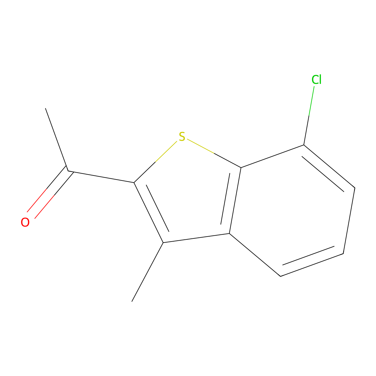 1-(7-Chloro-3-methyl-1-benzothiophen-2-YL)ethan-1-one molecular structure, CAS 38056-11-0