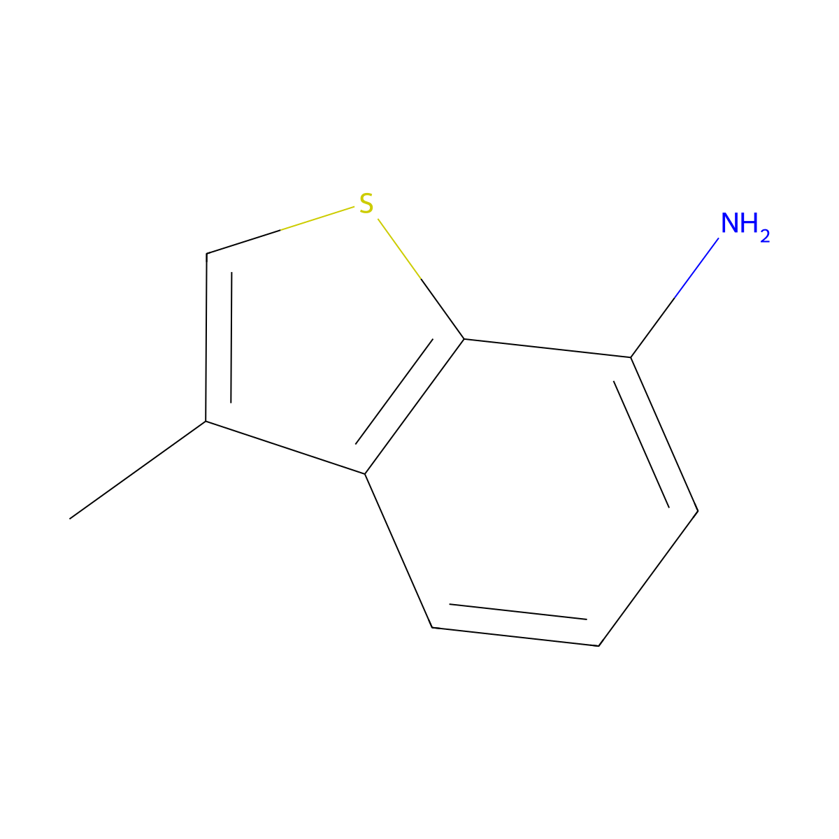 3-Methyl-1-benzothiophen-7-amine molecular structure, CAS 38056-13-2