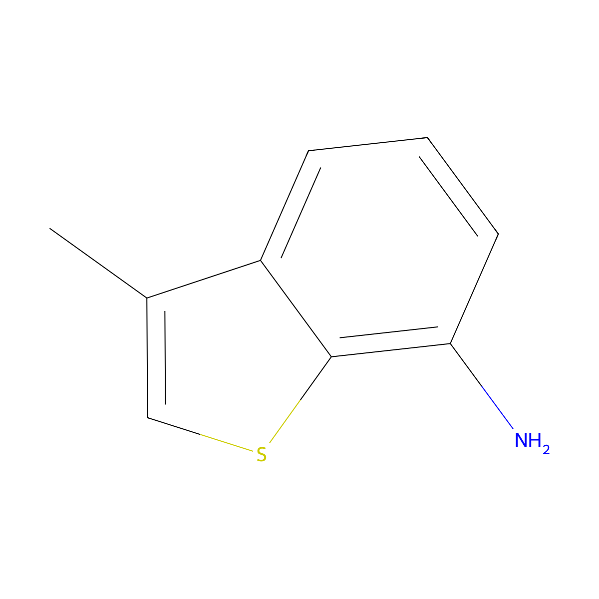 3-Methyl-1-benzothiophen-7-amine molecular structure, CAS 38056-13-2