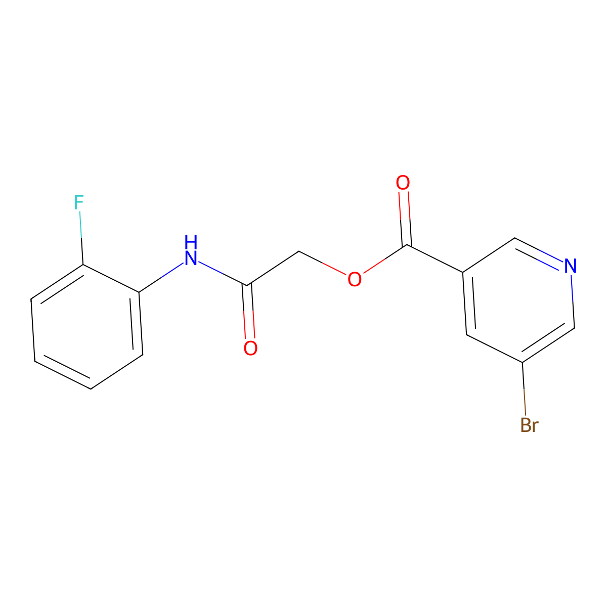2-((2-Fluorophenyl)amino)-2-oxoethyl 5-bromonicotinate molecular structure, CAS 380560-40-7