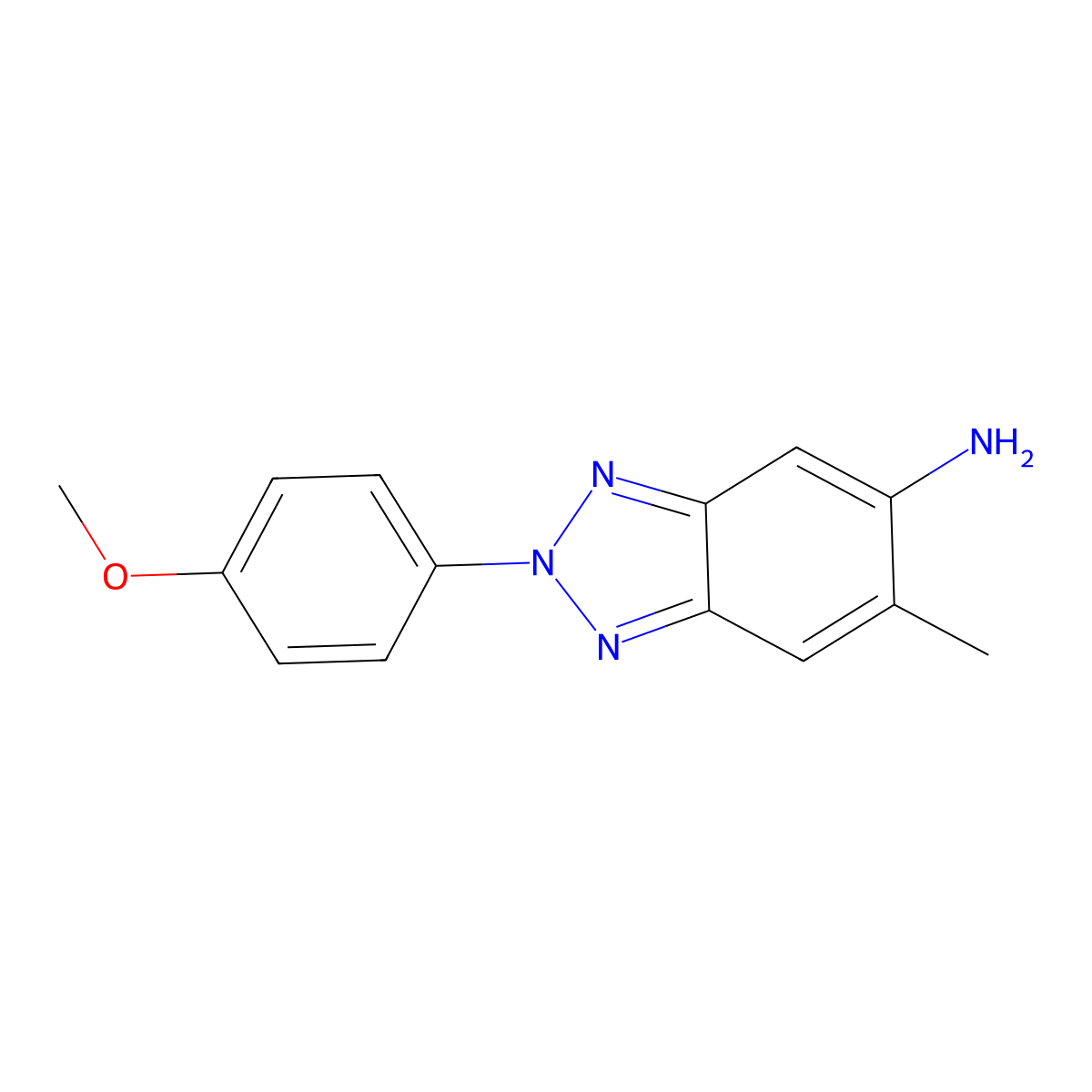 2-(4-Methoxy-phenyl)-6-methyl-2H-benzotriazol-5-ylamine molecular structure, CAS 380560-51-0