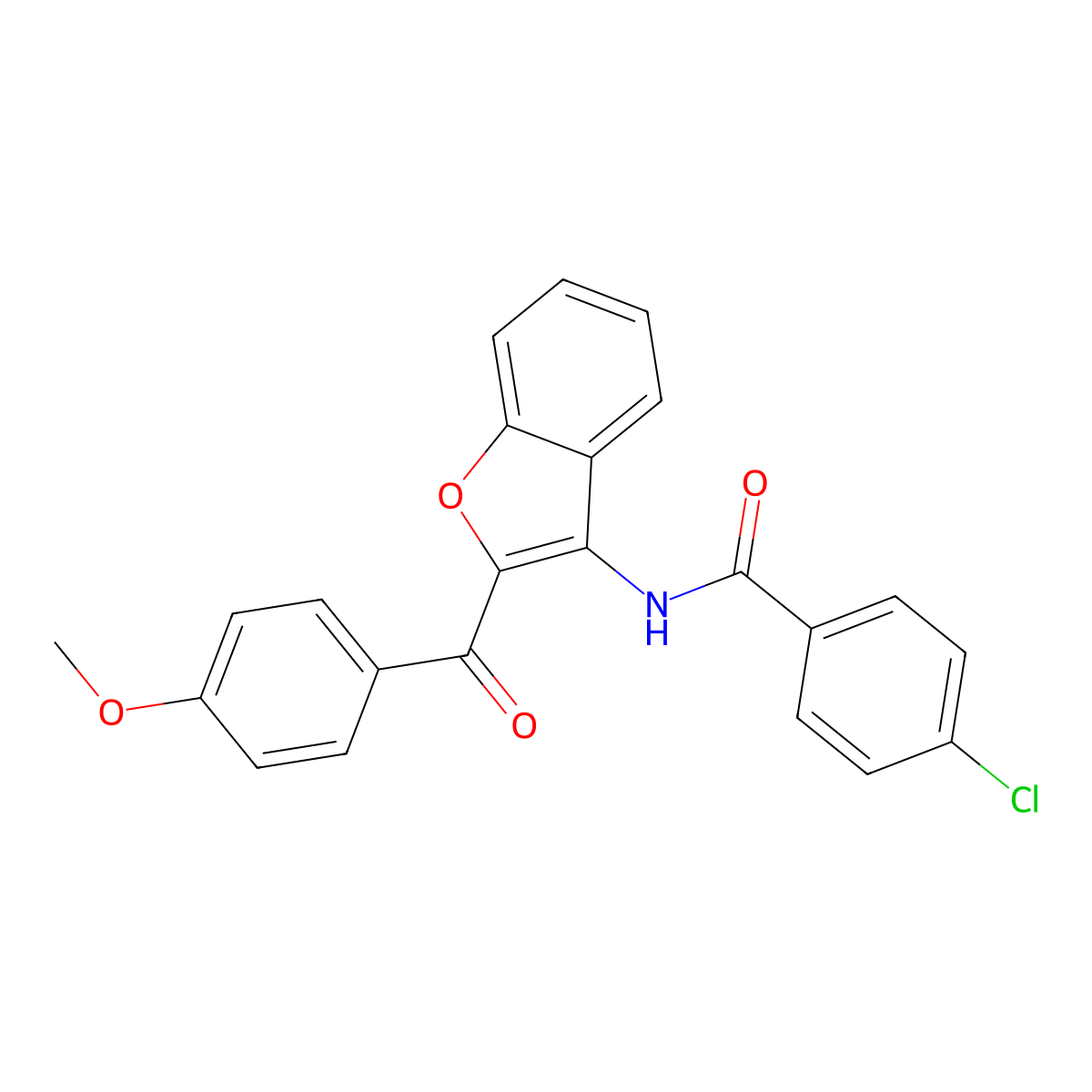 4-chloro-N-[2-(4-methoxybenzoyl)-1-benzofuran-3-yl]benzamide molecular structure, CAS 380561-44-4