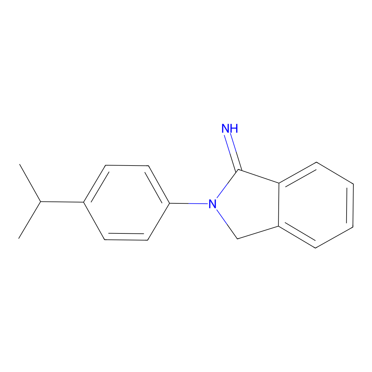 2-[4-(propan-2-yl)phenyl]-2,3-dihydro-1H-isoindol-1-imine molecular structure, CAS 380563-53-1