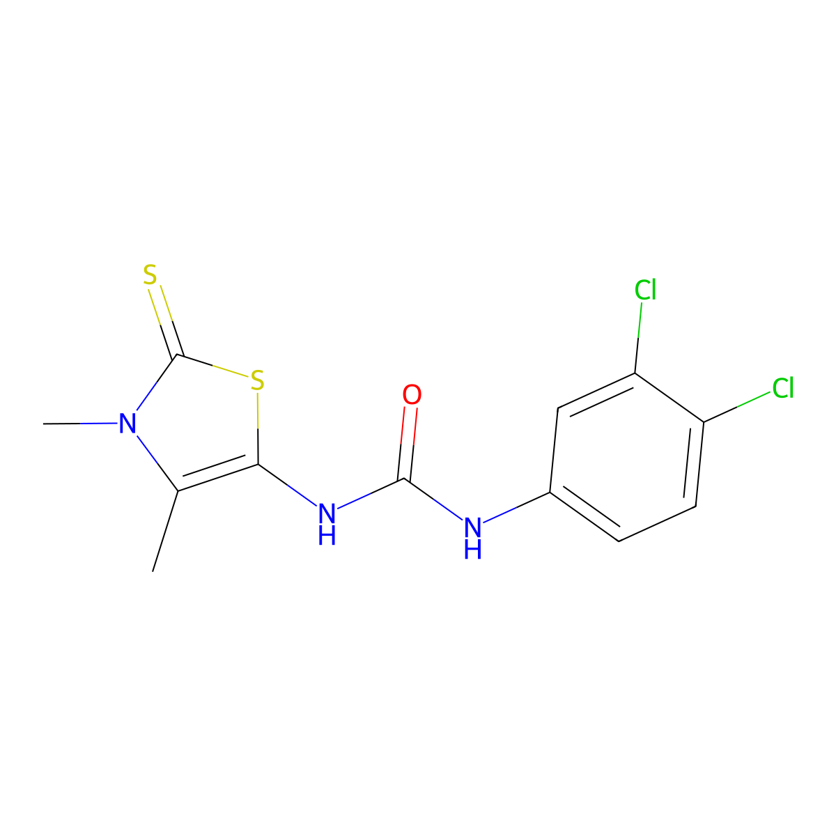 1-(3,4-Dichlorophenyl)-3-(3,4-dimethyl-2-sulfanylidene-1,3-thiazol-5-yl)urea molecular structure, CAS 380563-57-5