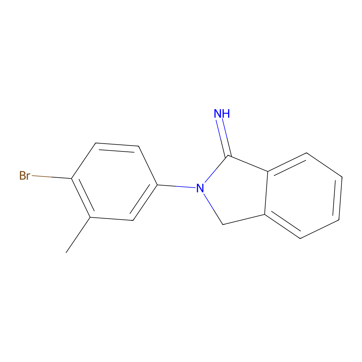 2-(4-bromo-3-methylphenyl)-2,3-dihydro-1H-isoindol-1-imine molecular structure, CAS 380563-60-0