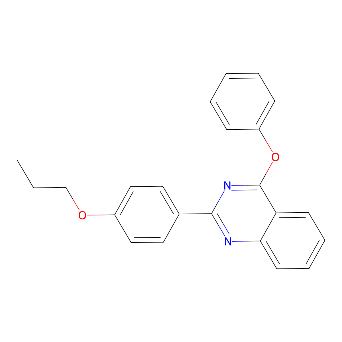 4-Phenoxy-2-(4-propoxyphenyl)quinazoline molecular structure, CAS 380563-64-4