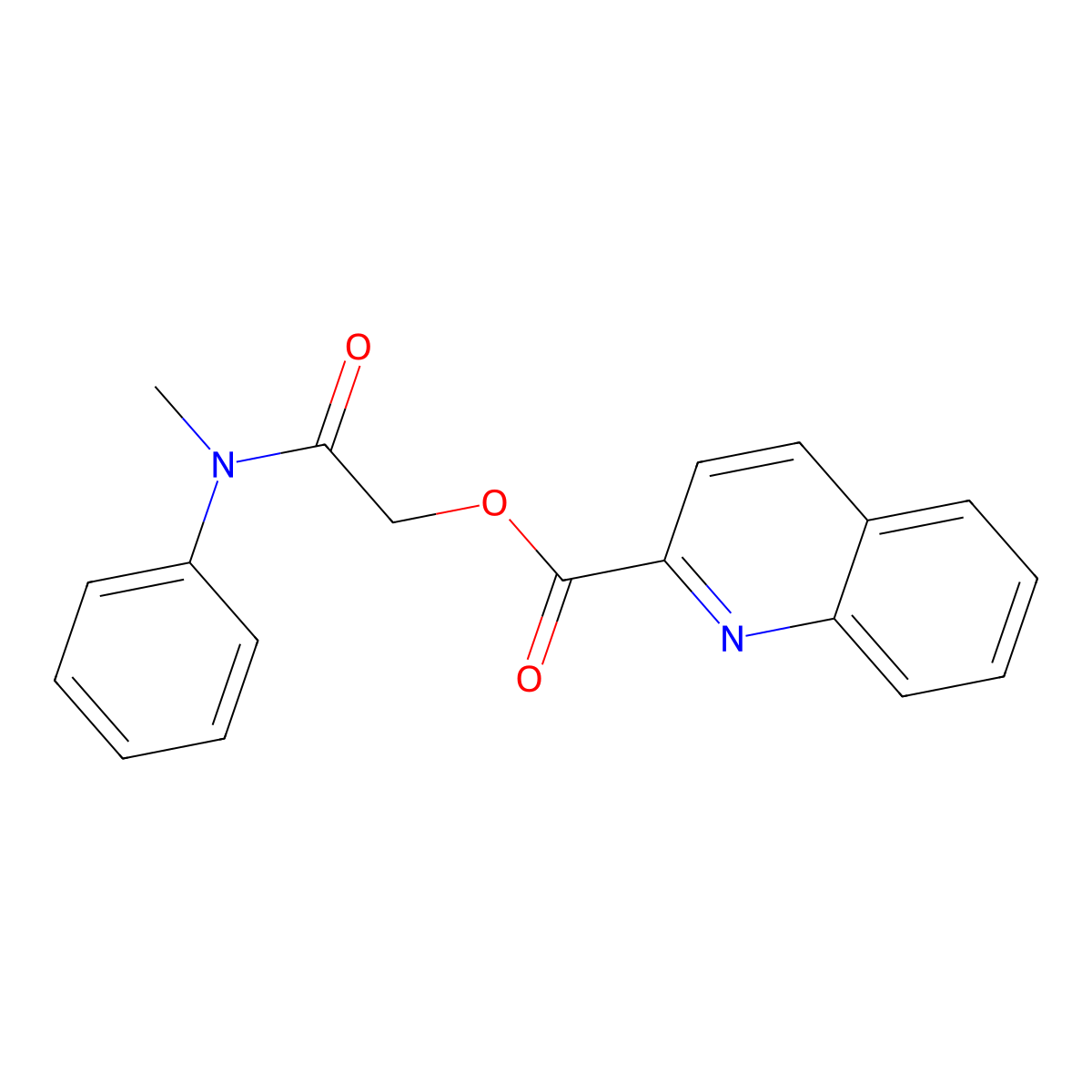 2-(Methyl(phenyl)amino)-2-oxoethyl quinoline-2-carboxylate molecular structure, CAS 380566-24-5