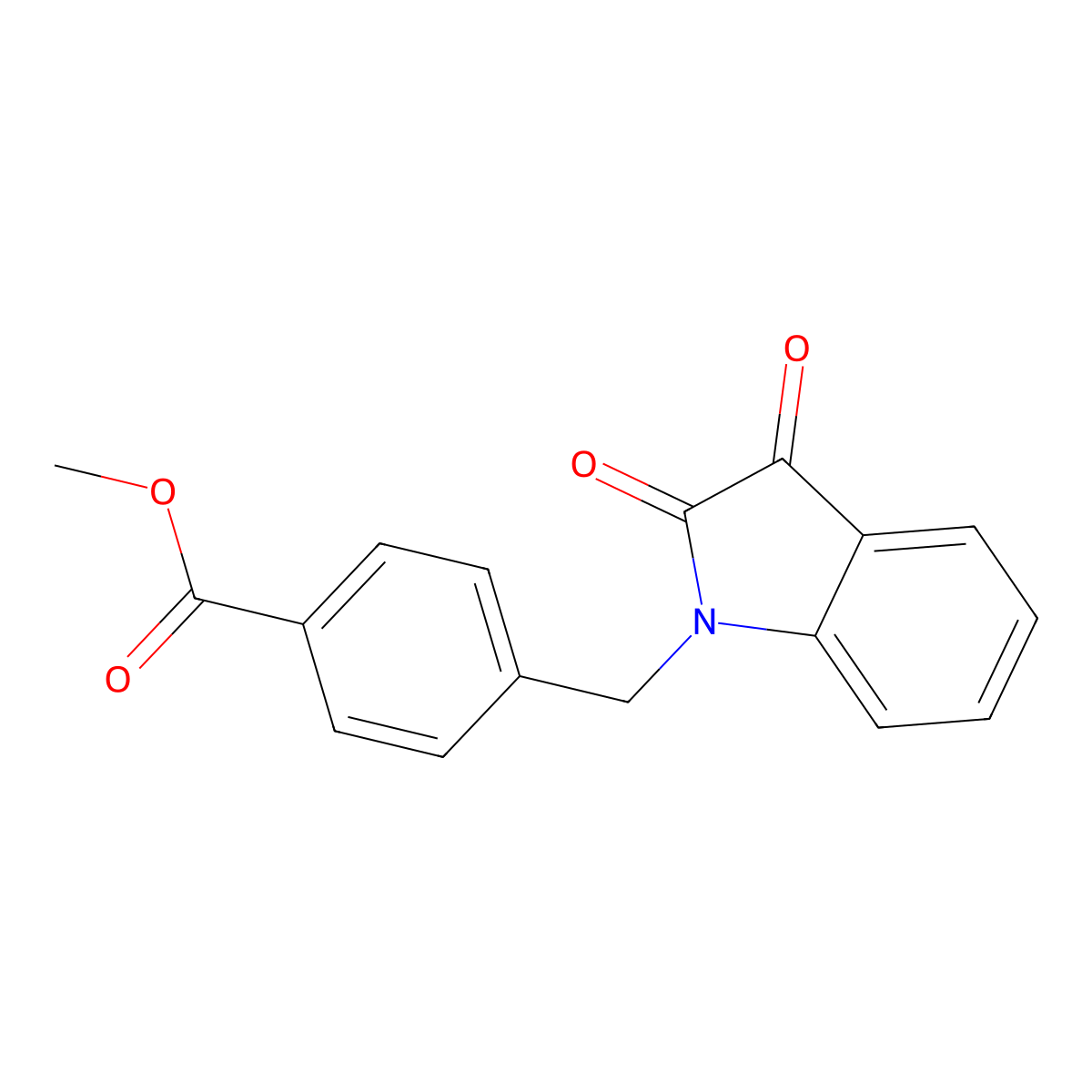 methyl 4-[(2,3-dioxo-2,3-dihydro-1H-indol-1-yl)methyl]benzoate molecular structure, CAS 380567-18-0