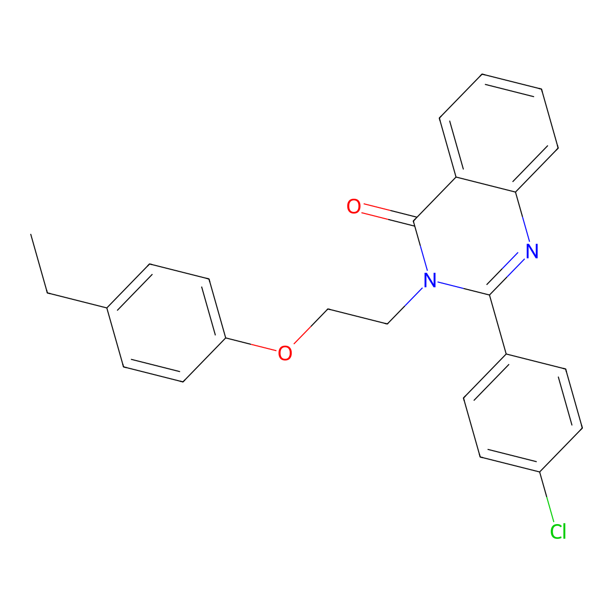 2-(4-Chlorophenyl)-3-[2-(4-ethylphenoxy)ethyl]quinazolin-4-one molecular structure, CAS 380567-40-8