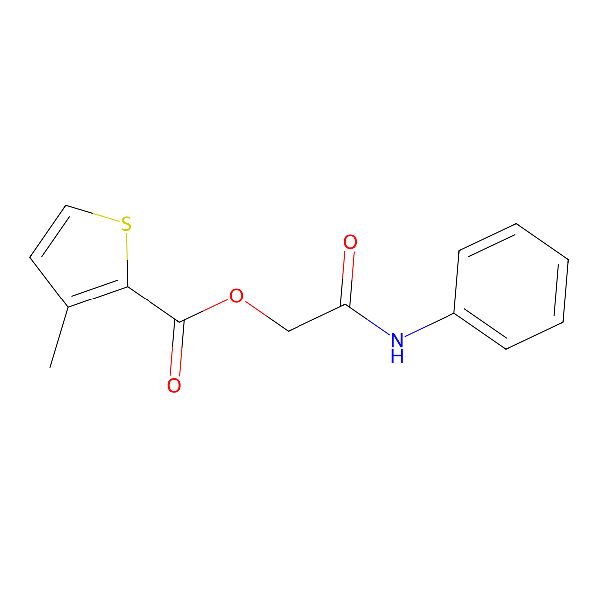 2-Oxo-2-(phenylamino)ethyl 3-methylthiophene-2-carboxylate molecular structure, CAS 380567-83-9
