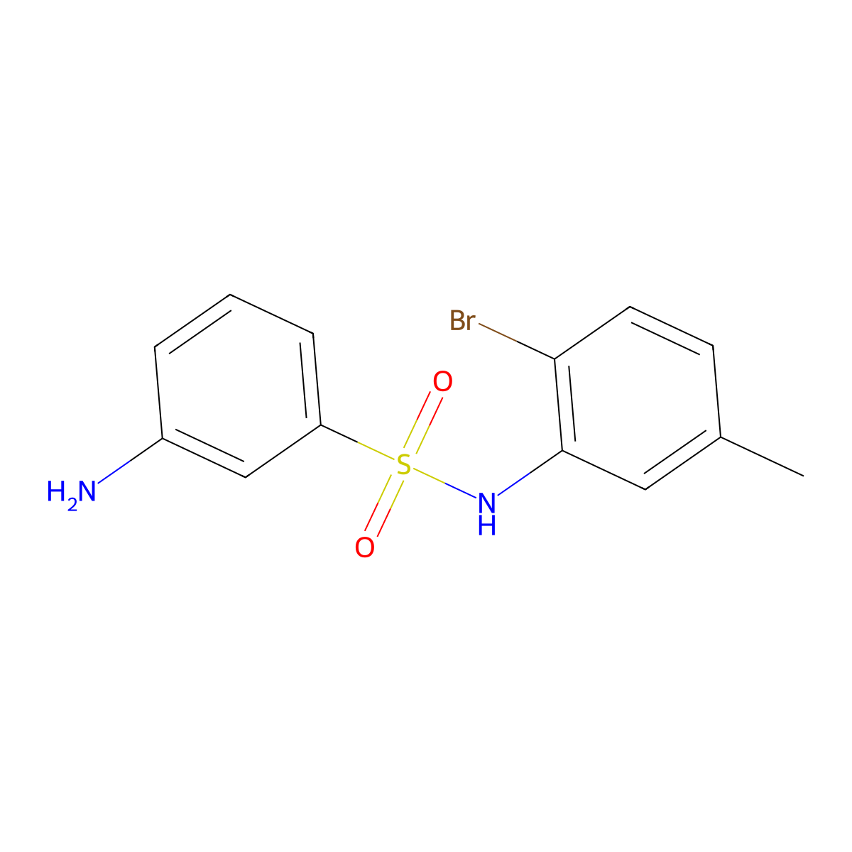3-amino-N-(2-bromo-5-methylphenyl)benzene-1-sulfonamide molecular structure, CAS 380569-63-1