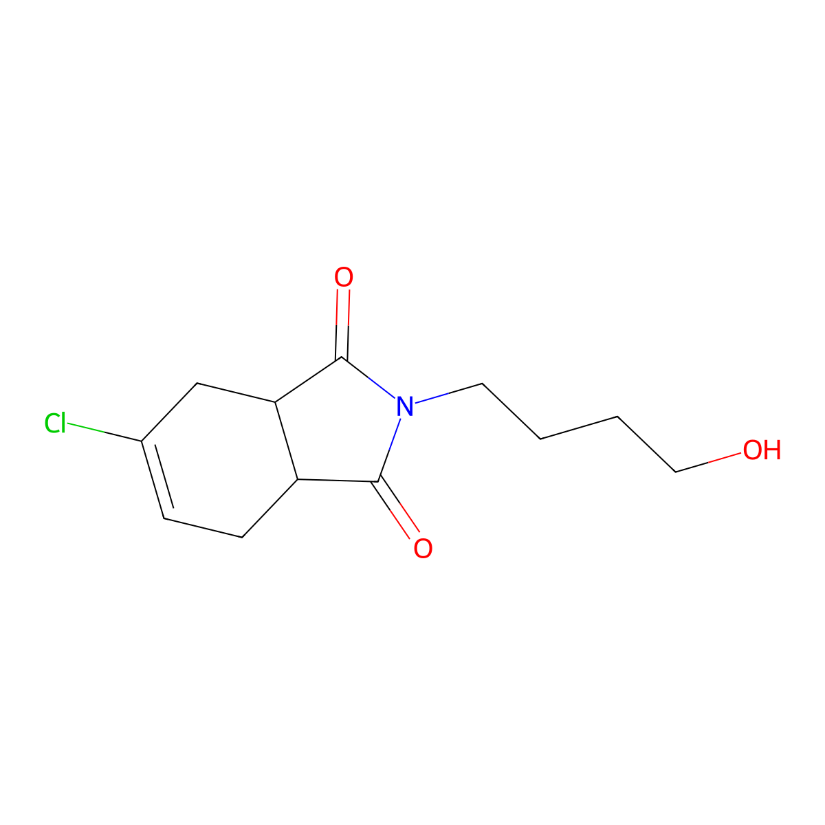 5-chloro-2-(4-hydroxybutyl)-3a,4,7,7a-tetrahydro-1H-isoindole-1,3(2H)-dione molecular structure, CAS 380570-47-8