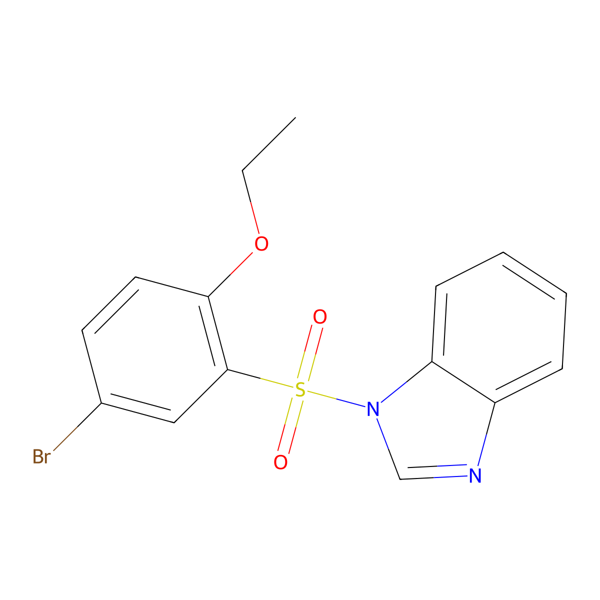 1-(5-Bromo-2-ethoxyphenyl)sulfonylbenzimidazole molecular structure, CAS 380571-02-8