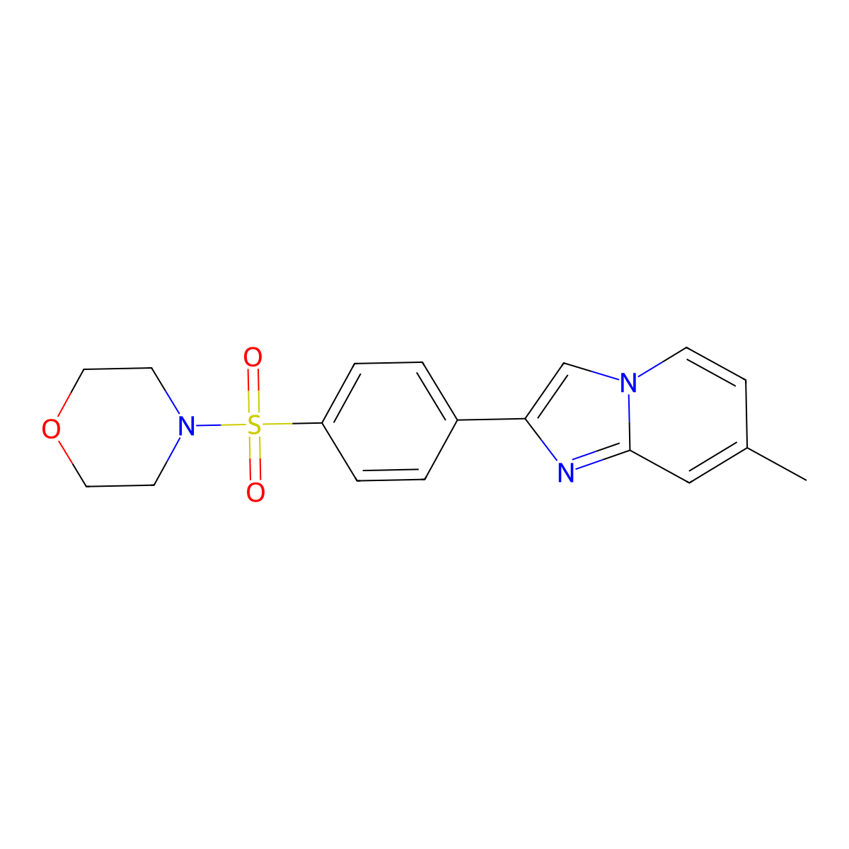 4-[4-(7-Methylimidazo[1,2-a]pyridin-2-yl)phenyl]sulfonylmorpholine molecular structure, CAS 380571-35-7