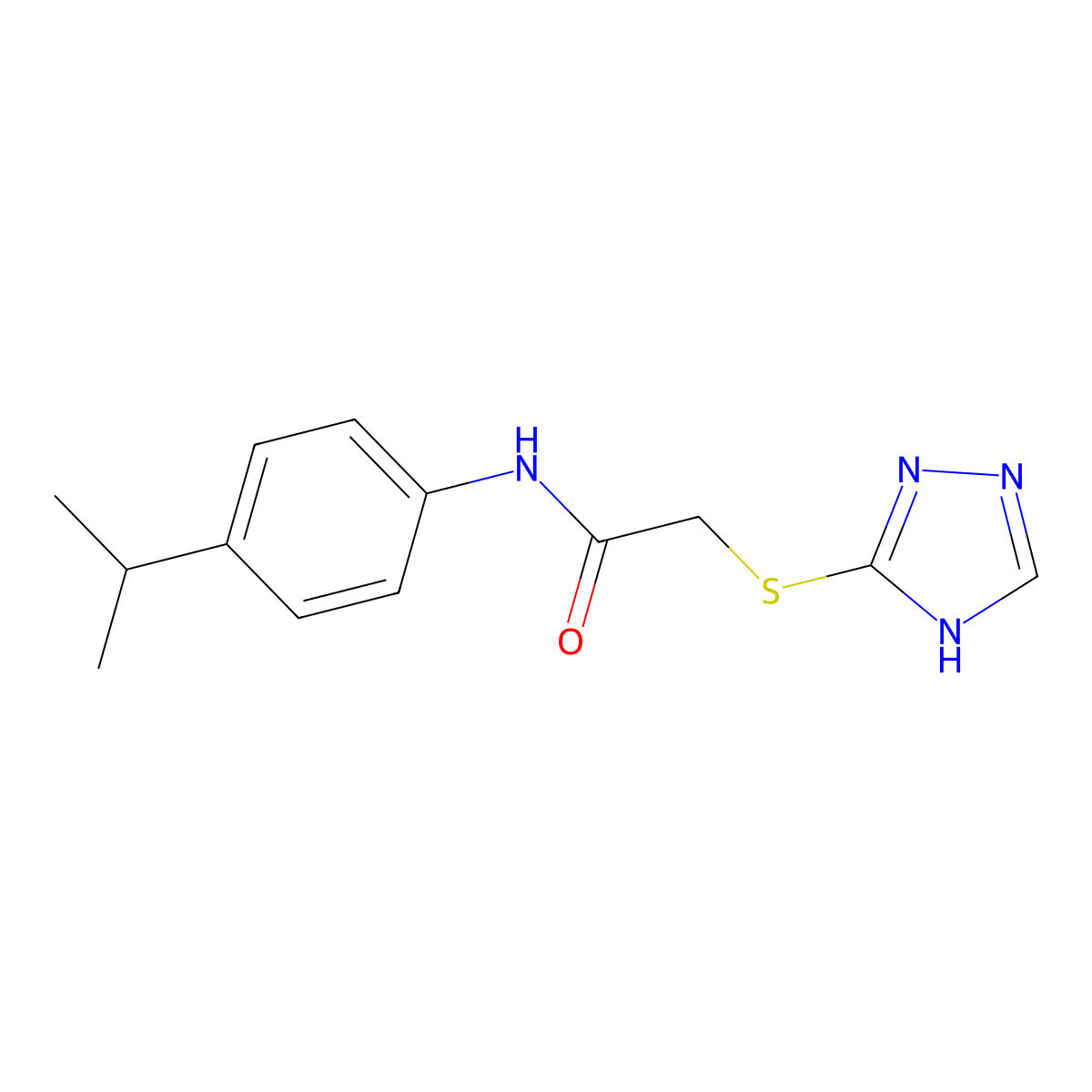 N-(4-isopropylphenyl)-2-(4H-1,2,4-triazol-3-ylsulfanyl)acetamide molecular structure, CAS 380572-22-5