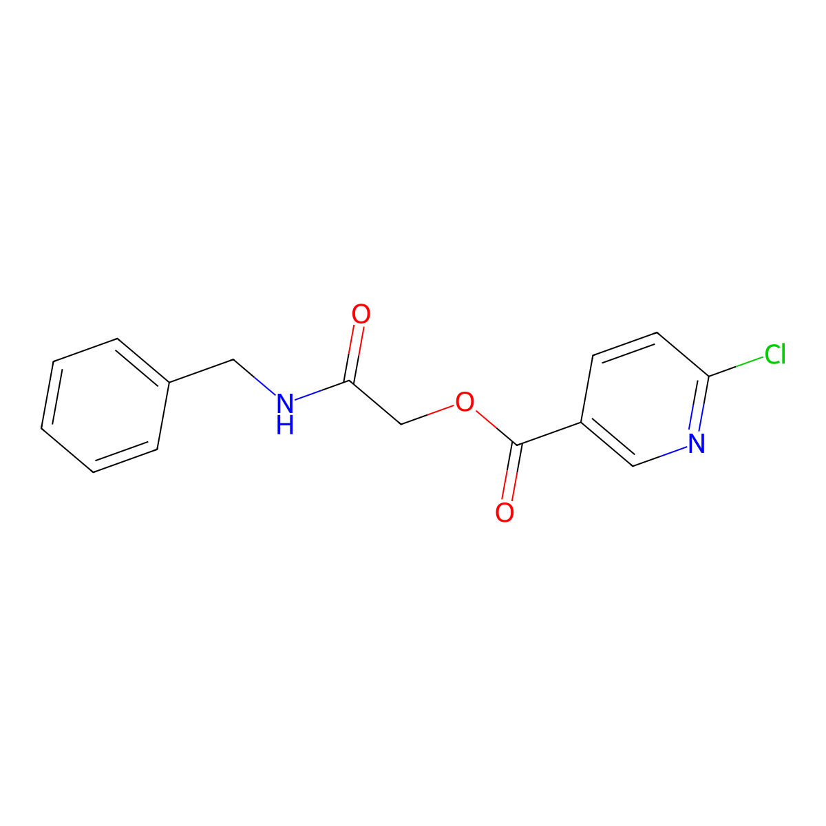 6-Chloro-nicotinic acid benzylcarbamoyl-methyl ester molecular structure, CAS 380573-85-3