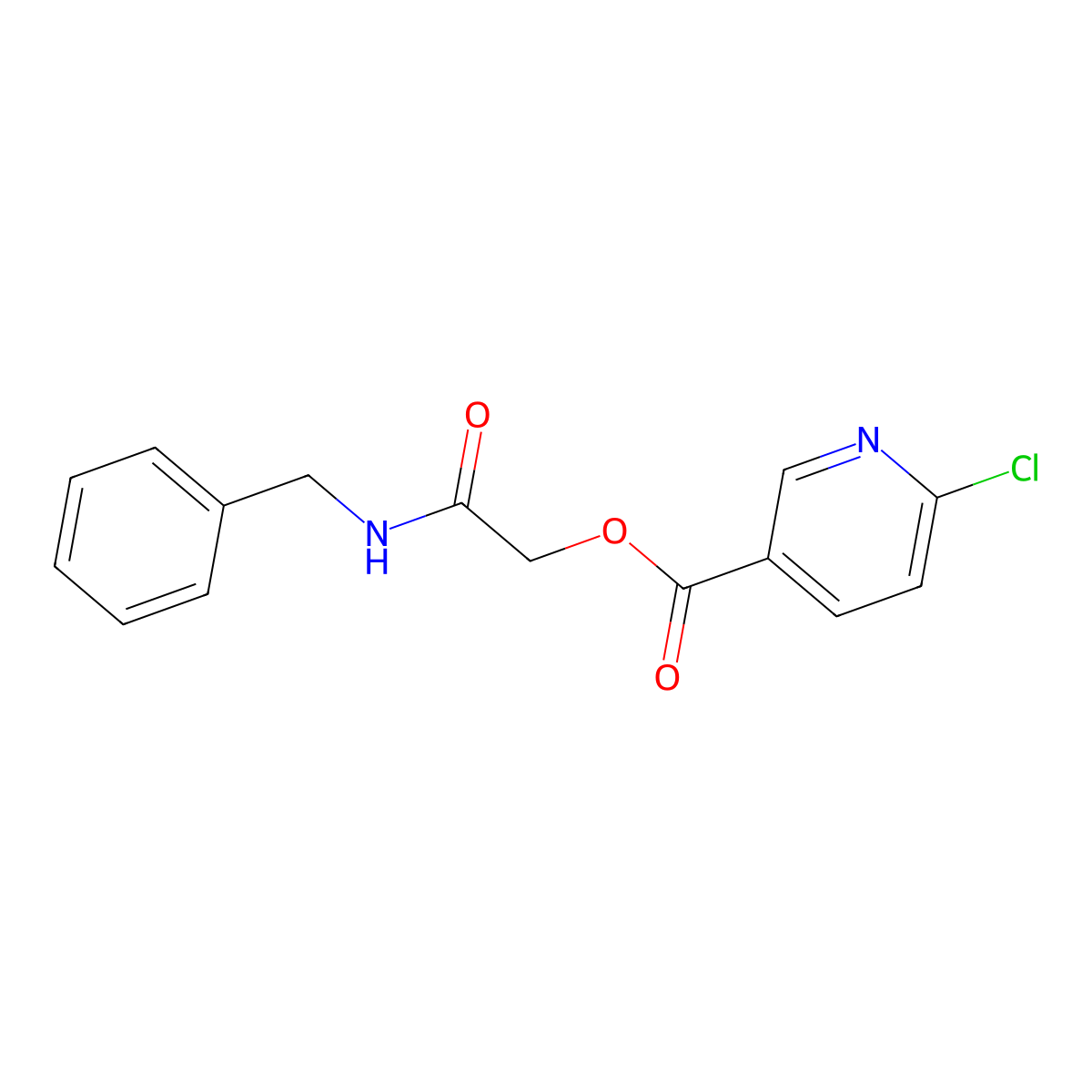 6-Chloro-nicotinic acid benzylcarbamoyl-methyl ester molecular structure, CAS 380573-85-3