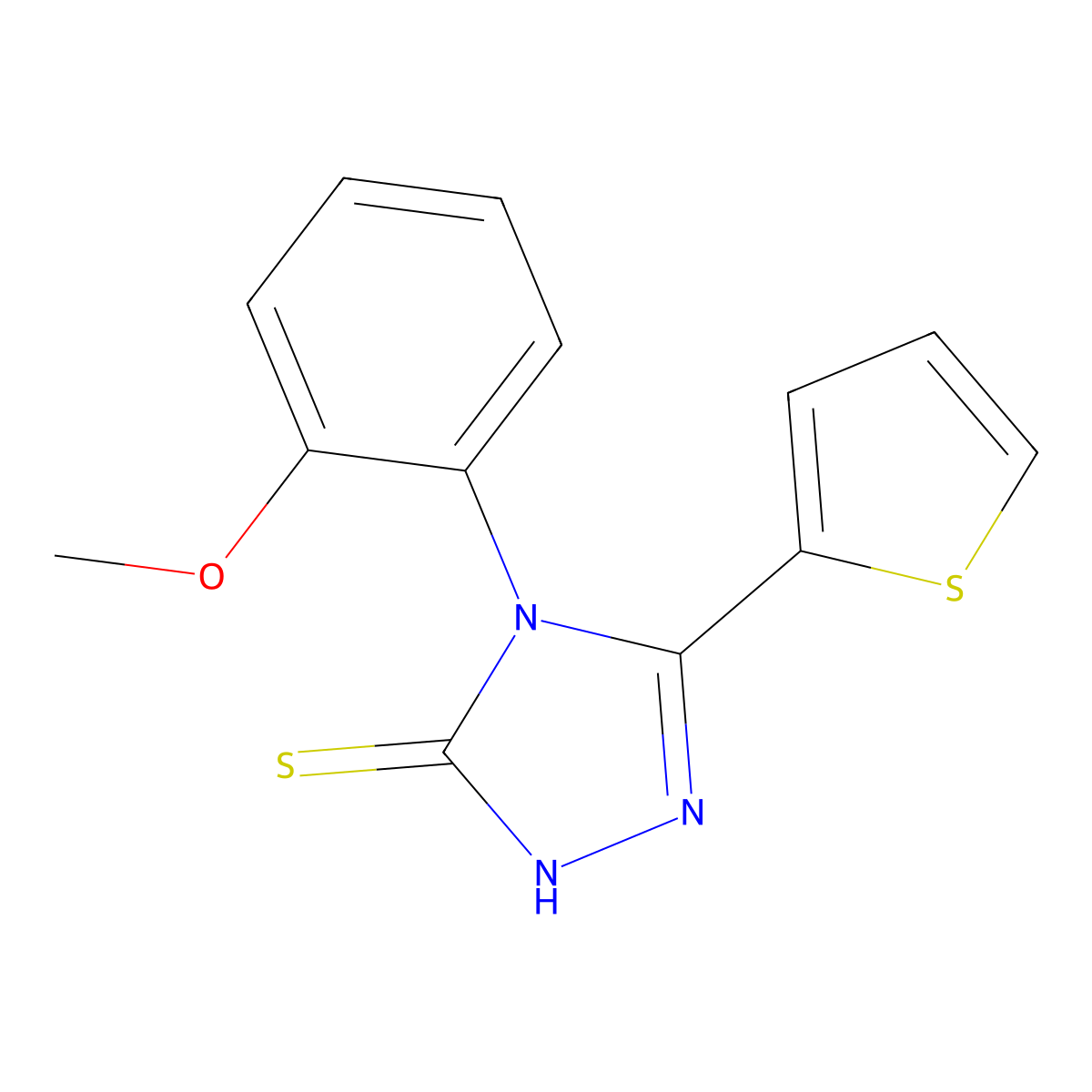 4-(2-methoxyphenyl)-5-(thiophen-2-yl)-4H-1,2,4-triazole-3-thiol molecular structure, CAS 380574-16-3
