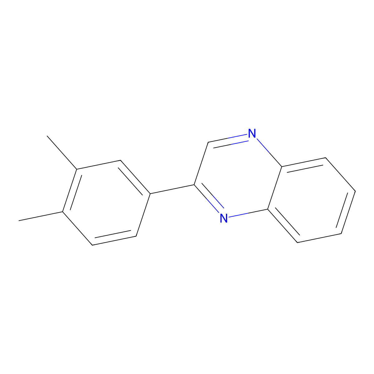 2-(3,4-Dimethylphenyl)quinoxaline molecular structure, CAS 380578-22-3