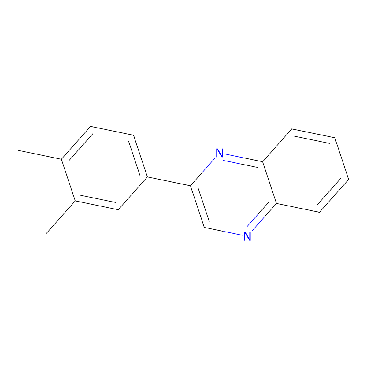 2-(3,4-Dimethylphenyl)quinoxaline molecular structure, CAS 380578-22-3