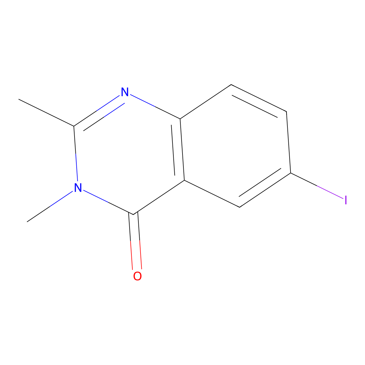 6-Iodo-2,3-dimethylquinazolin-4-one molecular structure, CAS 380579-62-4