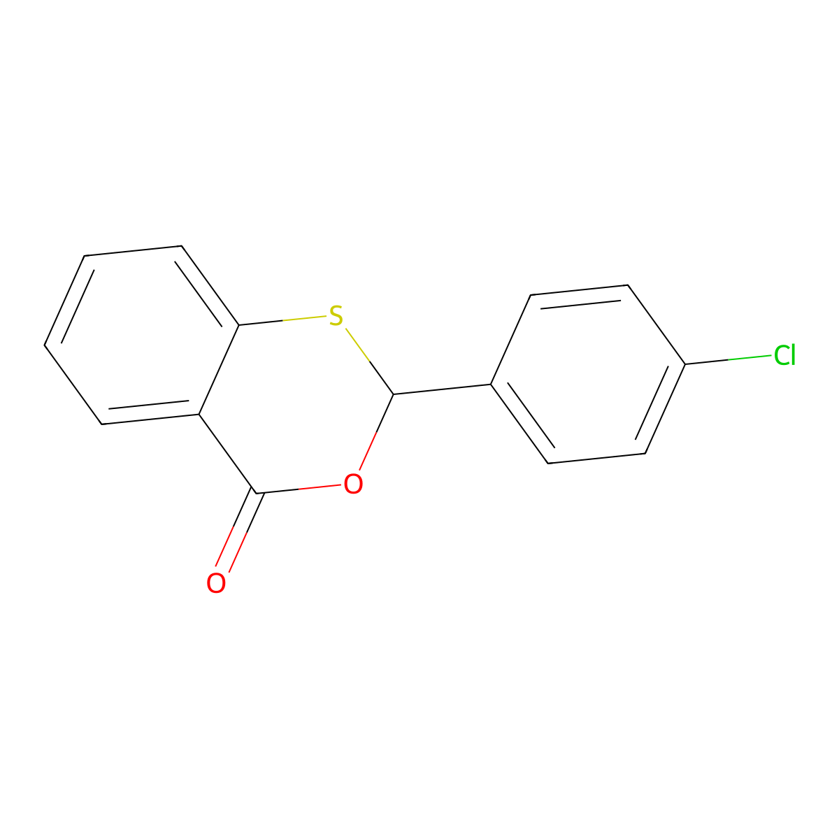 2-(4-Chlorophenyl)-3,1-benzoxathiin-4-one molecular structure, CAS 38058-00-3
