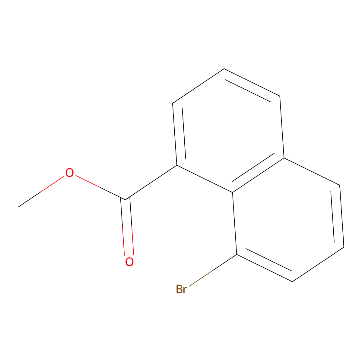 Methyl 8-bromonaphthalene-1-carboxylate molecular structure, CAS 38058-95-6