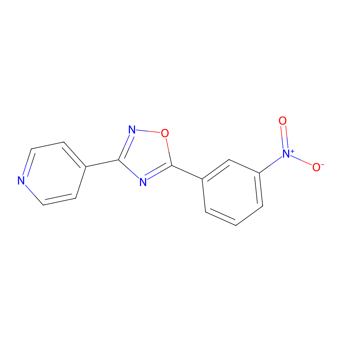 4-[5-(3-Nitrophenyl)[1,2,4]oxadiazol-3-yl]pyridine molecular structure, CAS 380581-06-6