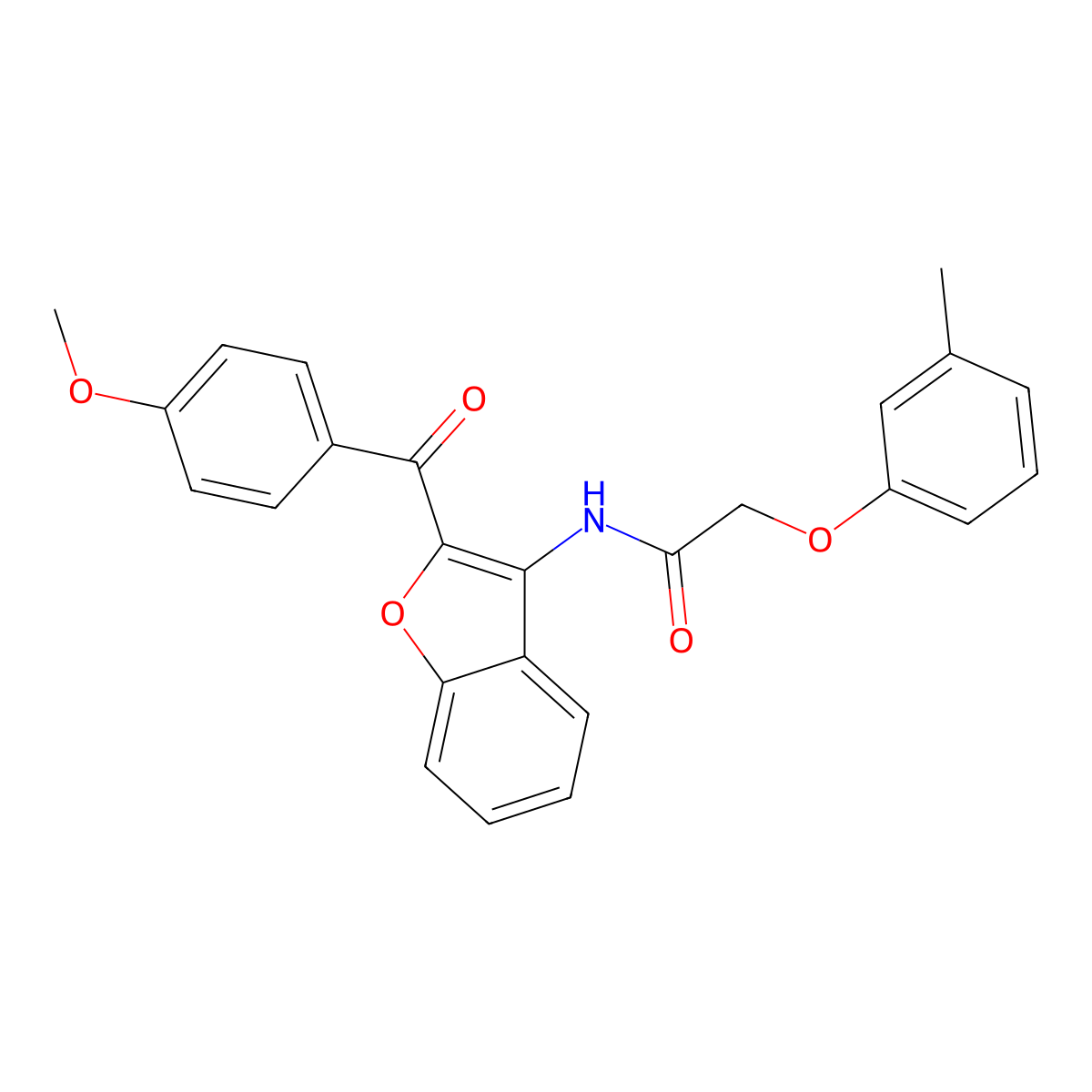 N-[2-(4-methoxybenzoyl)-1-benzofuran-3-yl]-2-(3-methylphenoxy)acetamide molecular structure, CAS 380581-93-1