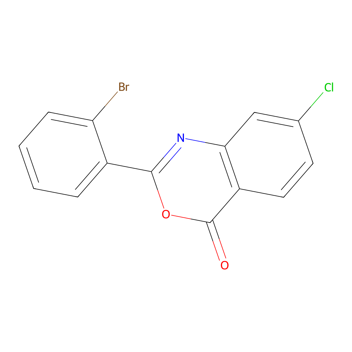 2-(2-Bromophenyl)-7-chloro-3,1-benzoxazin-4-one molecular structure, CAS 380586-00-5