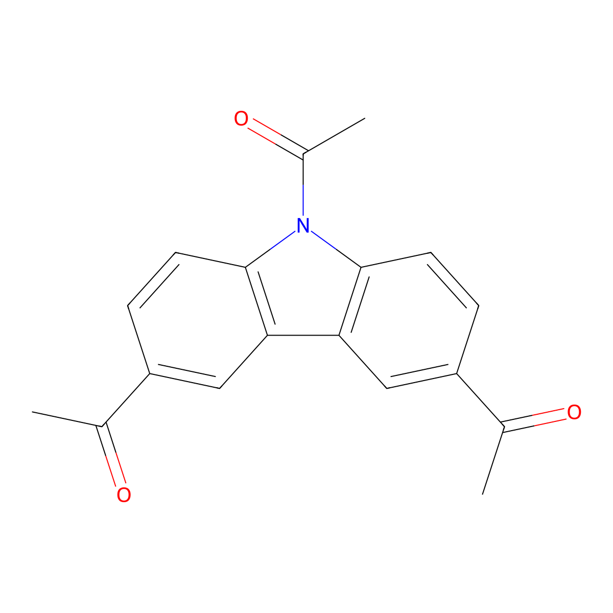 1-(6,9-Diacetylcarbazol-3-yl)ethanone molecular structure, CAS 380586-05-0