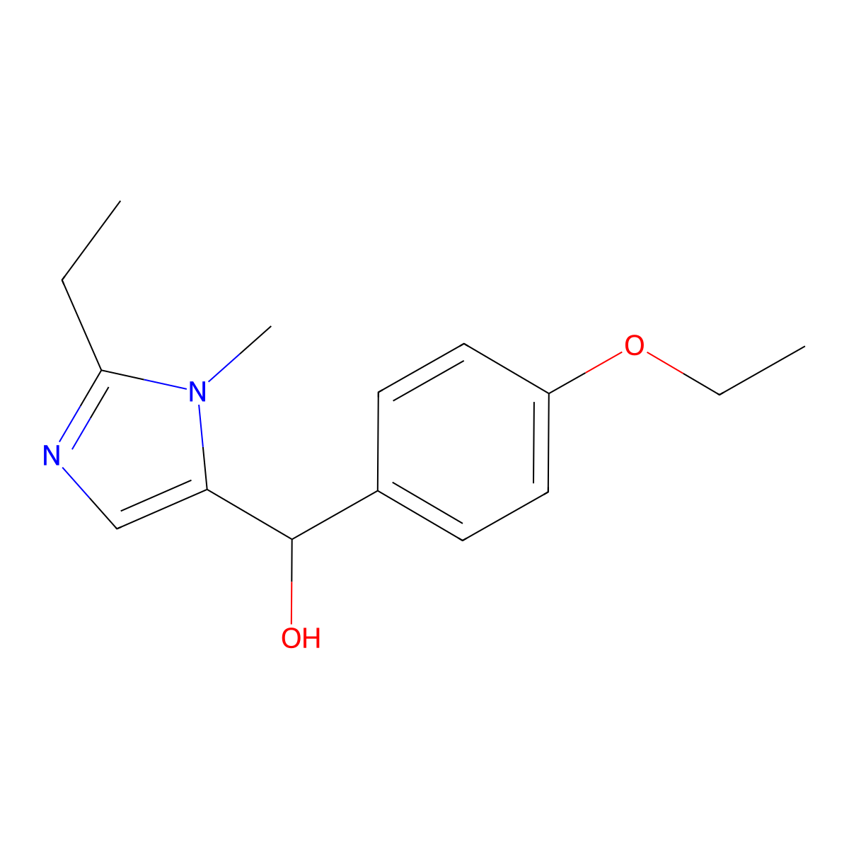 (4-Ethoxyphenyl)-(2-ethyl-3-methylimidazol-4-yl)methanol molecular structure, CAS 380586-88-9