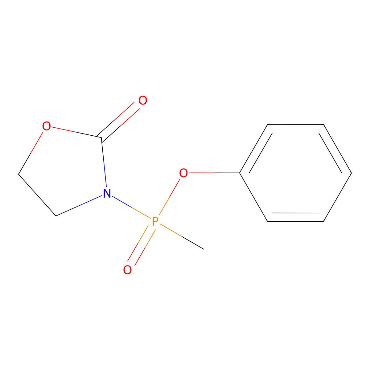 3-[Methyl(phenoxy)phosphoryl]-1,3-oxazolidin-2-one molecular structure, CAS 380588-12-5