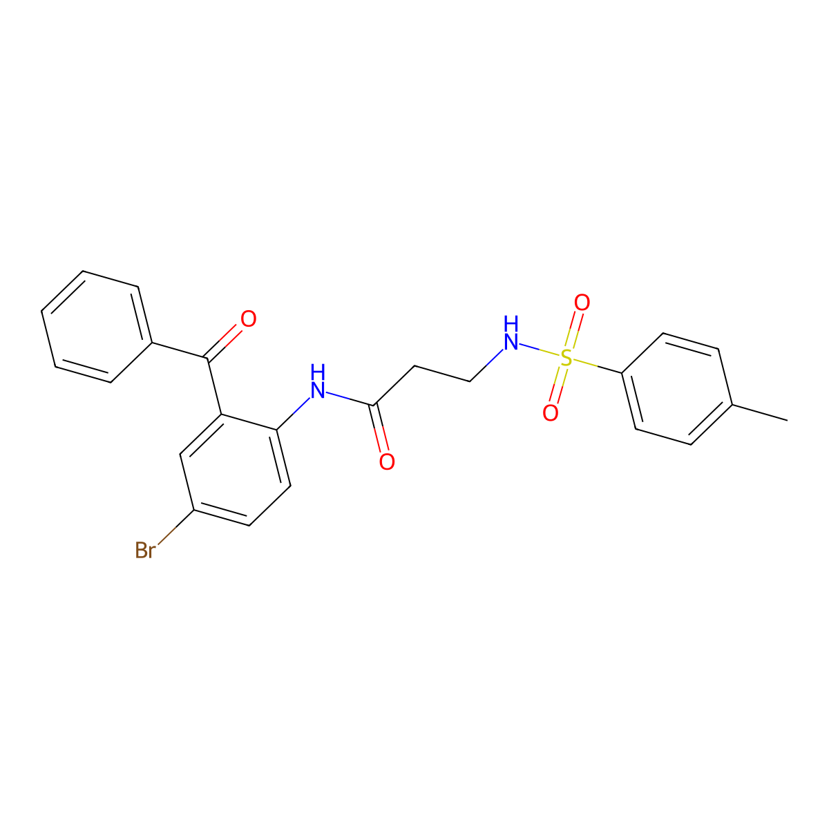 N-(2-benzoyl-4-bromophenyl)-3-[(4-methylphenyl)sulfonylamino]propanamide molecular structure, CAS 380588-99-8