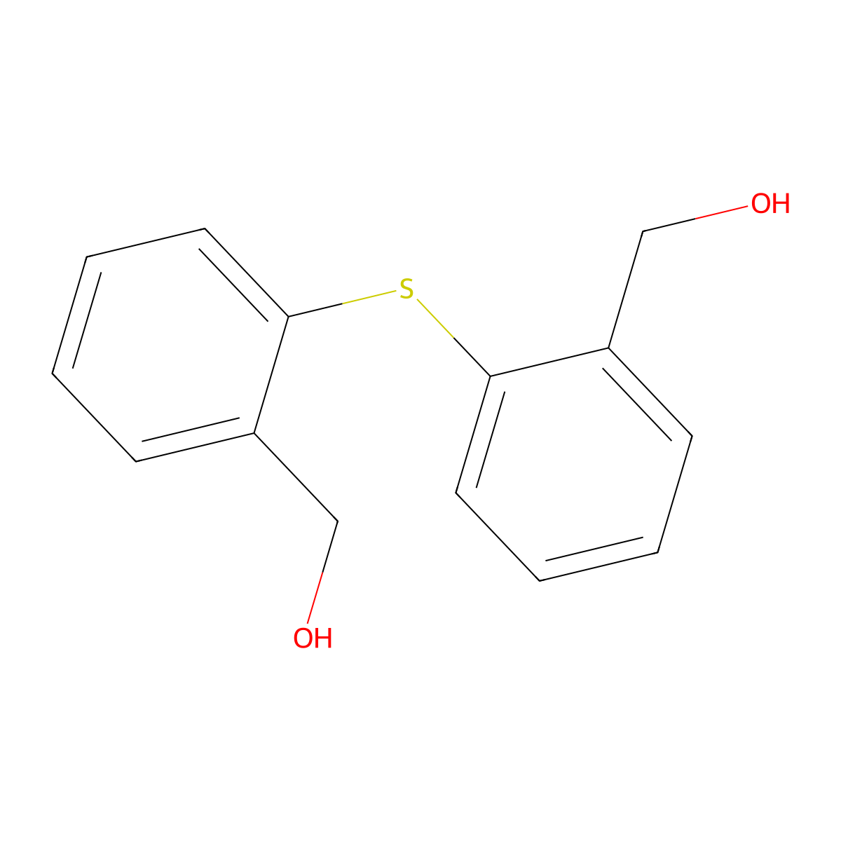 (2-{[2-(Hydroxymethyl)phenyl]thio}phenyl)methanol molecular structure, CAS 38059-09-5