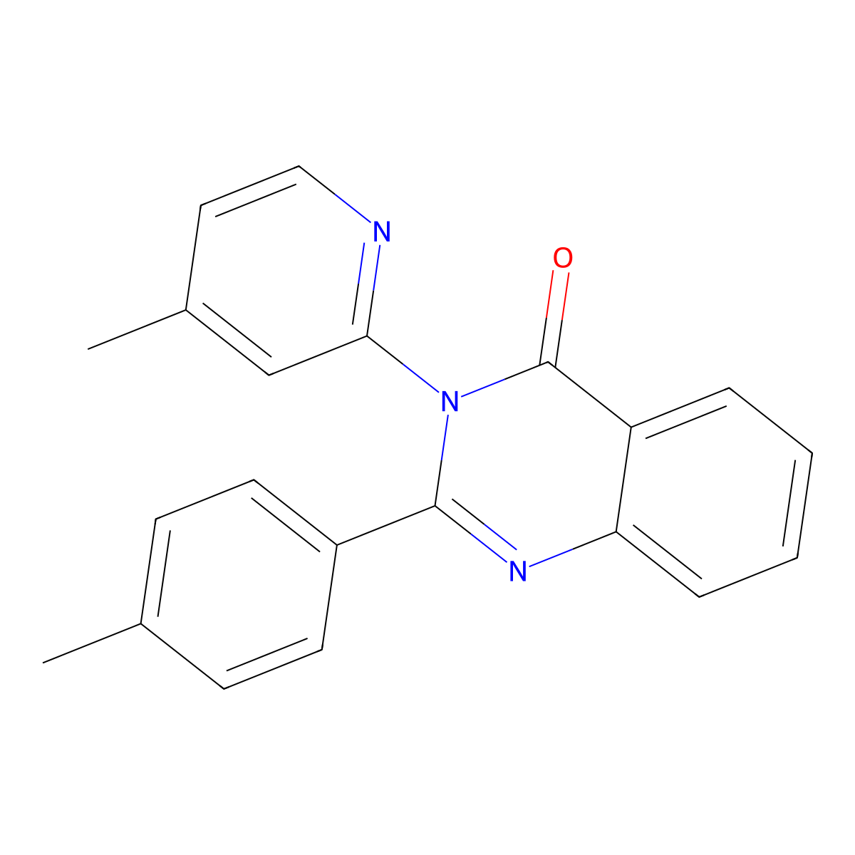 2-(4-Methylphenyl)-3-(4-methylpyridin-2-yl)quinazolin-4-one molecular structure, CAS 380590-07-8