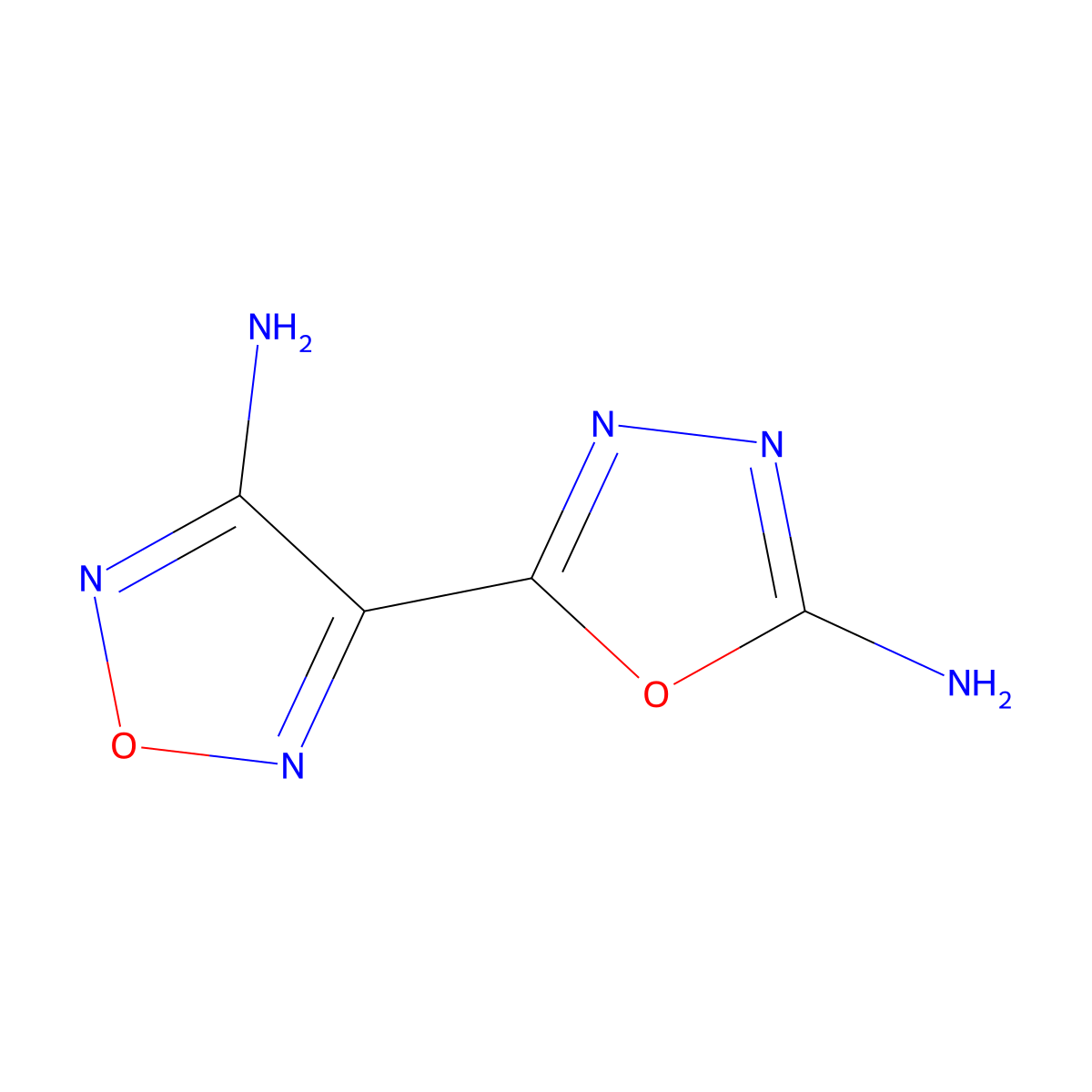 4-(5-Amino-1,3,4-oxadiazol-2-yl)-1,2,5-oxadiazol-3-amine molecular structure, CAS 380590-45-4