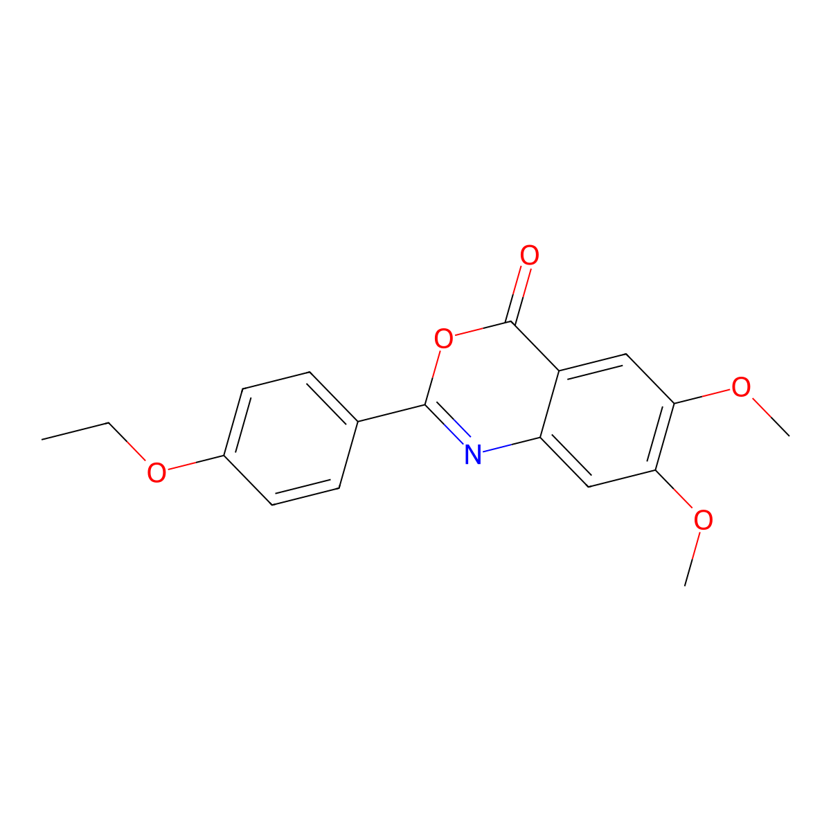 2-(4-Ethoxyphenyl)-6,7-dimethoxy-3,1-benzoxazin-4-one molecular structure, CAS 380590-53-4