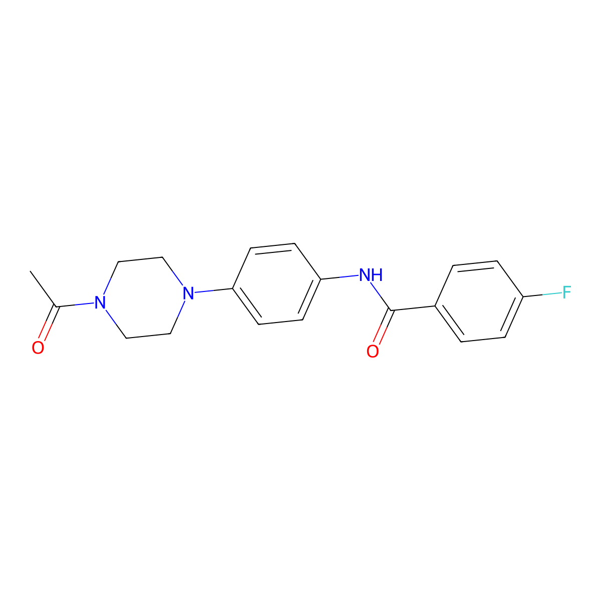 N-[4-(4-acetylpiperazin-1-yl)phenyl]-4-fluorobenzamide molecular structure, CAS 380590-87-4