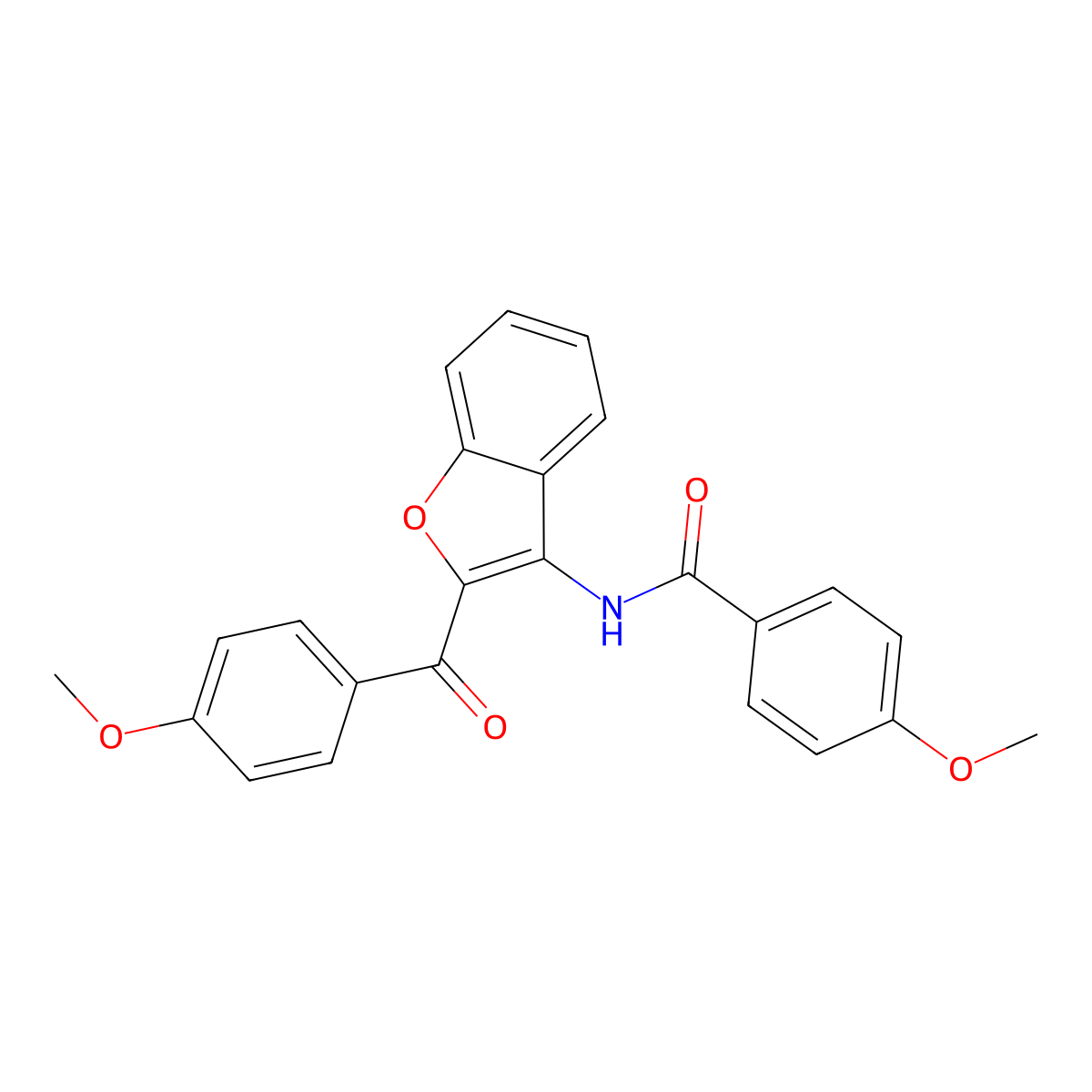 4-methoxy-N-[2-(4-methoxybenzoyl)-1-benzofuran-3-yl]benzamide molecular structure, CAS 380590-95-4