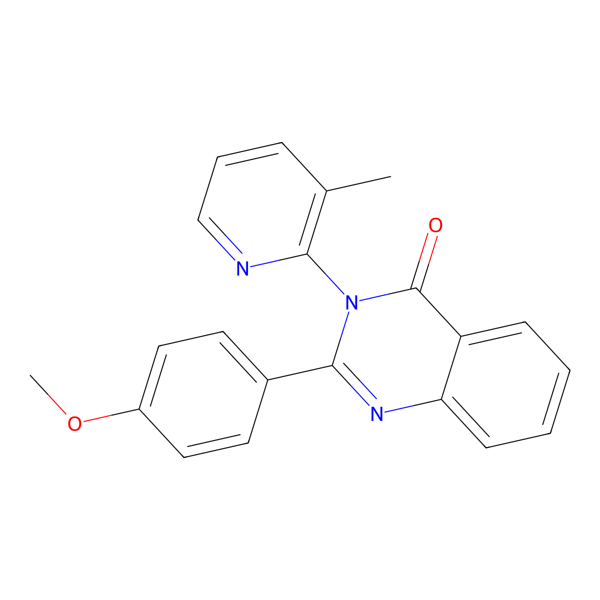 2-(4-Methoxyphenyl)-3-(3-methylpyridin-2-yl)quinazolin-4-one molecular structure, CAS 380591-57-1