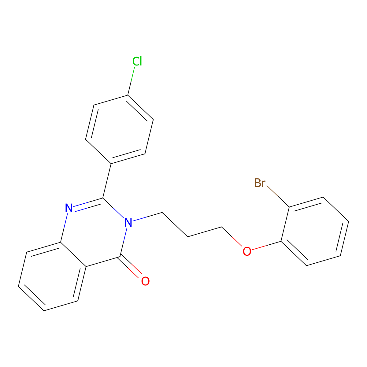 3-[3-(2-Bromophenoxy)propyl]-2-(4-chlorophenyl)quinazolin-4-one molecular structure, CAS 380593-22-6