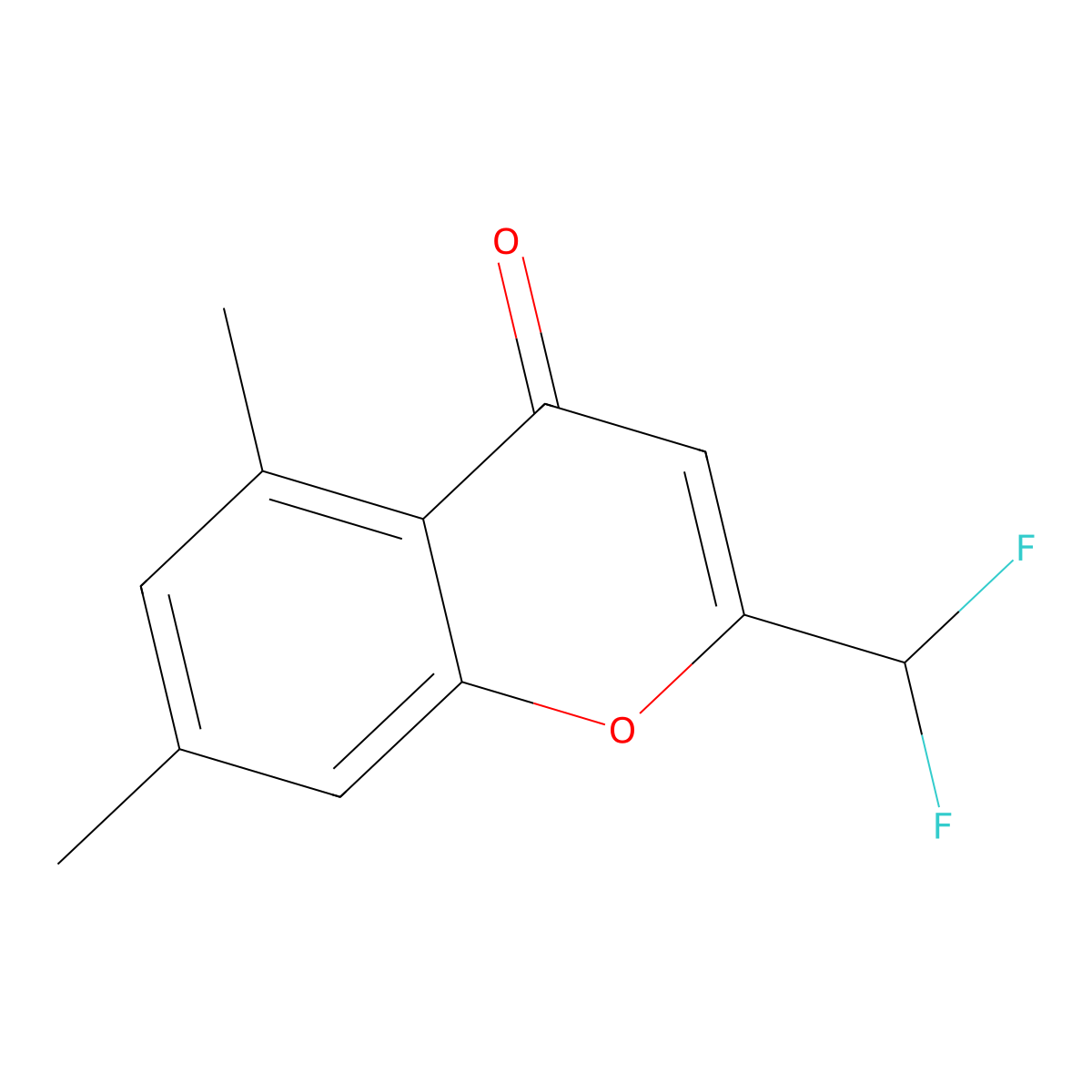 2-(difluoromethyl)-5,7-dimethyl-4H-chromen-4-one molecular structure, CAS 380593-23-7