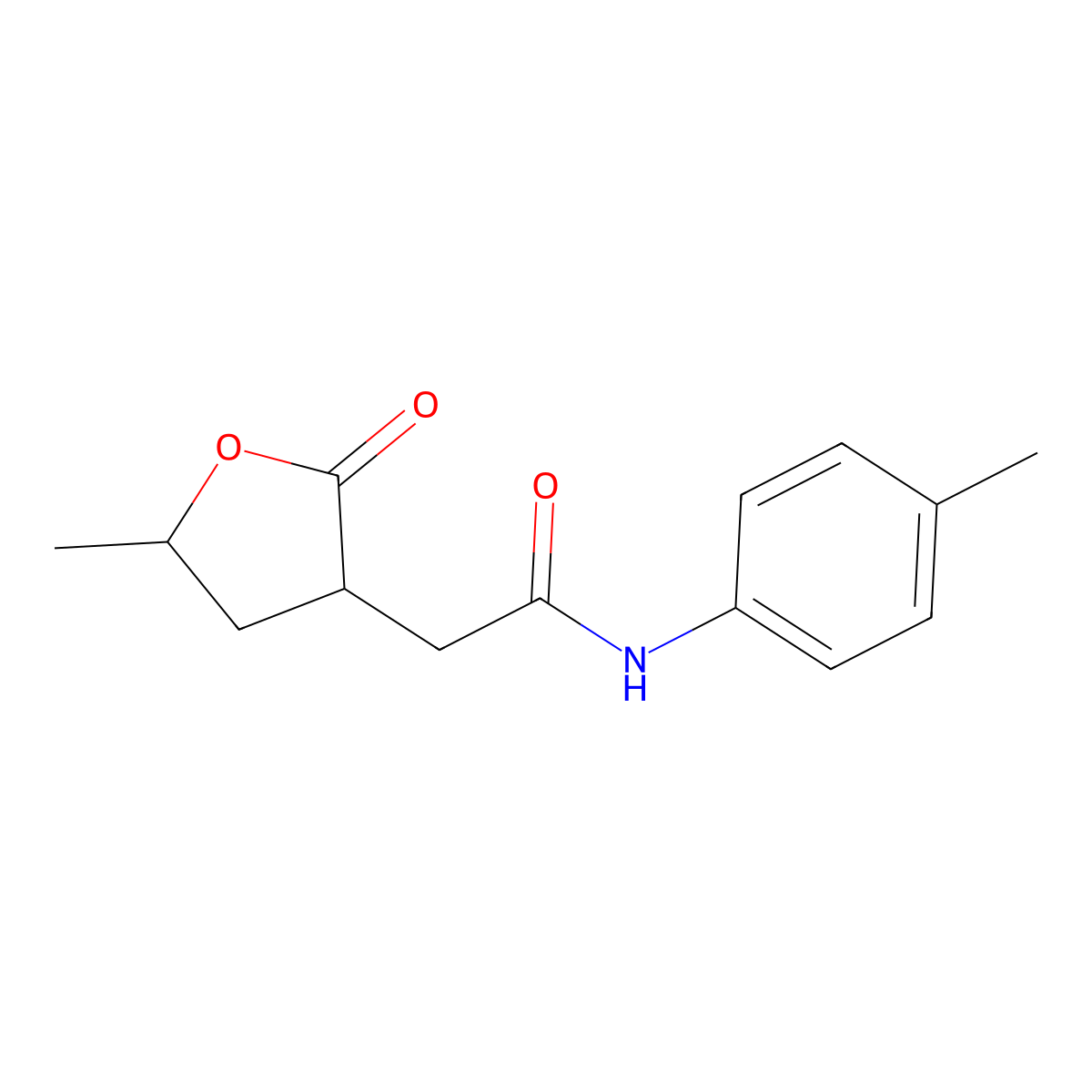 2-(5-methyl-2-oxooxolan-3-yl)-N-(4-methylphenyl)acetamide molecular structure, CAS 380595-35-7