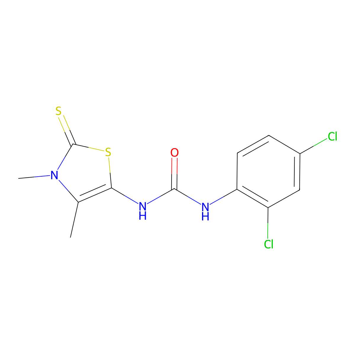 1-(2,4-Dichlorophenyl)-3-(3,4-dimethyl-2-sulfanylidene-1,3-thiazol-5-yl)urea molecular structure, CAS 380595-38-0
