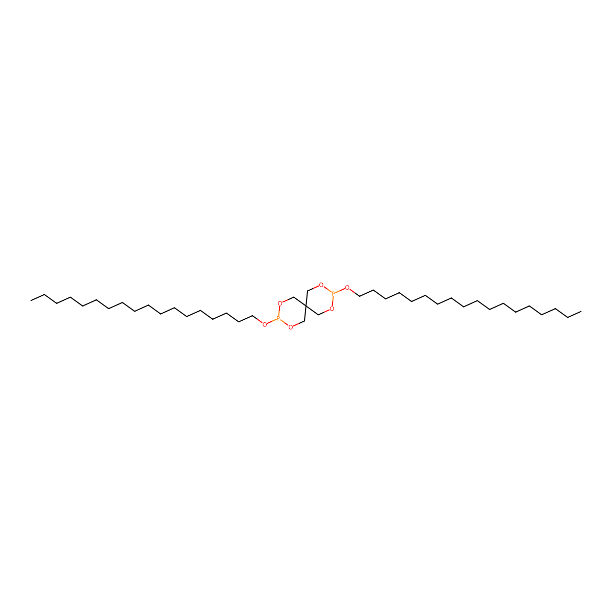 Distearyl pentaerythritol diphosphite molecular structure, CAS 3806-34-6