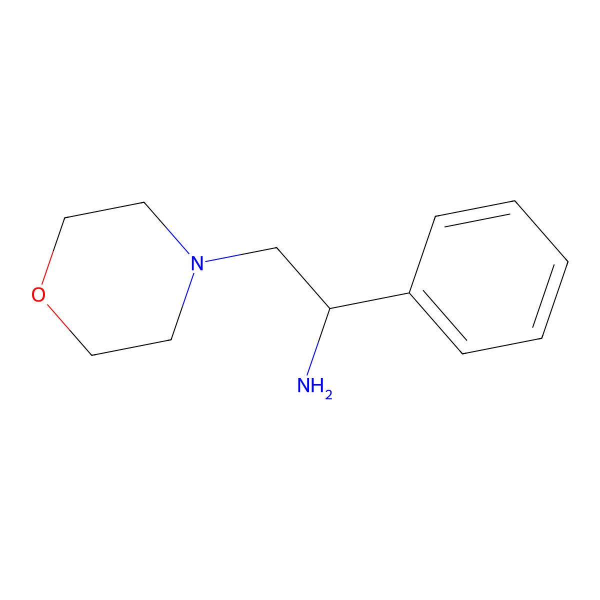 2-(Morpholin-4-yl)-1-phenylethan-1-amine molecular structure, CAS 38060-08-1