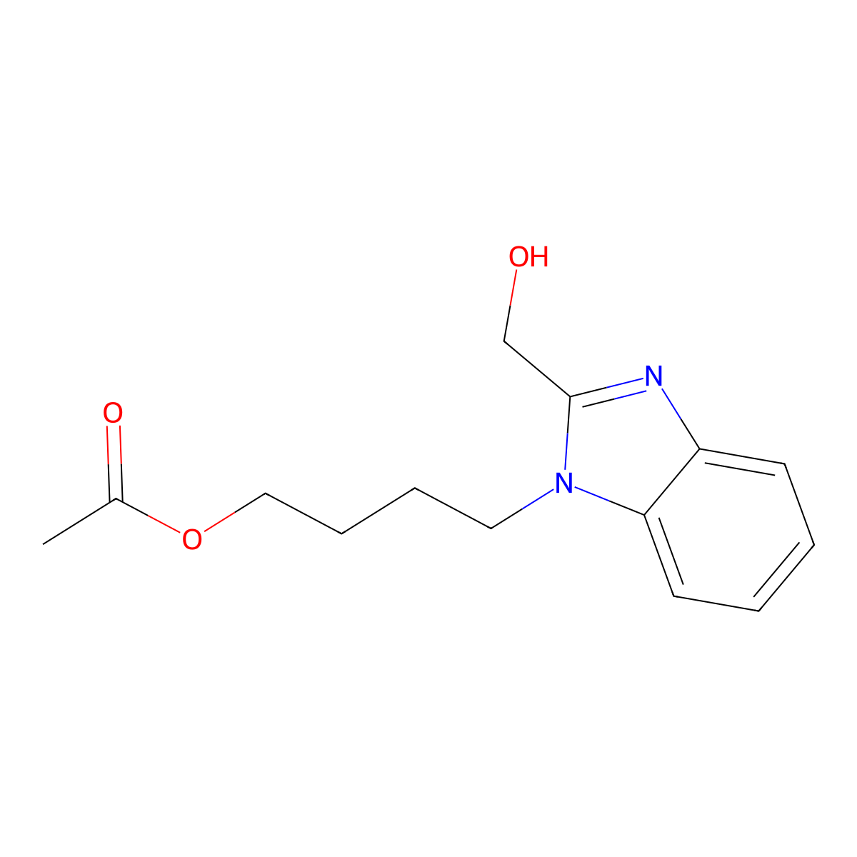 4-(2-(Hydroxymethyl)-1H-benzo[d]imidazol-1-yl)butyl acetate molecular structure, CAS 380604-83-1