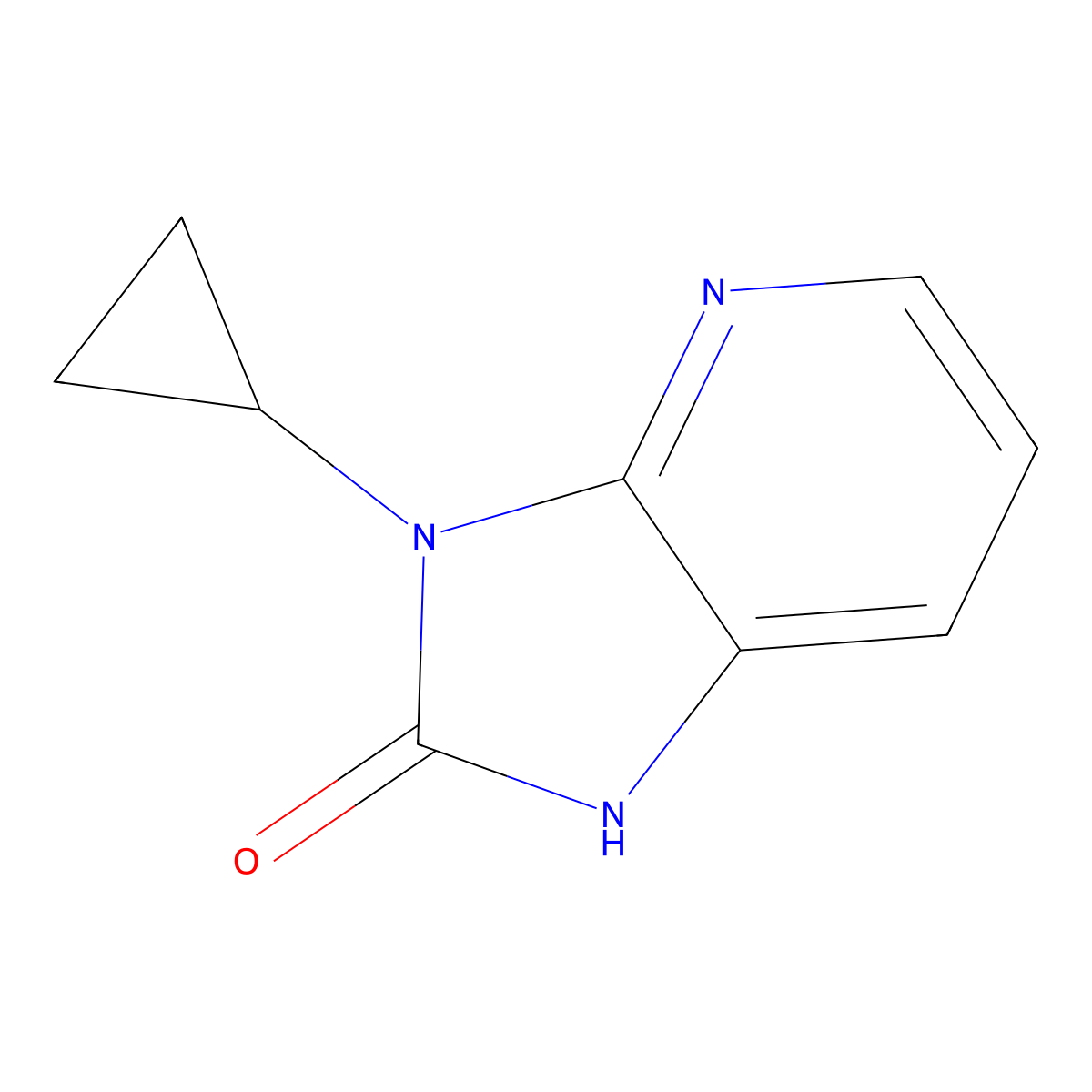 3-Cyclopropyl-1,3-dihydro-imidazo[4,5-b]pyridin-2-one molecular structure, CAS 380605-23-2