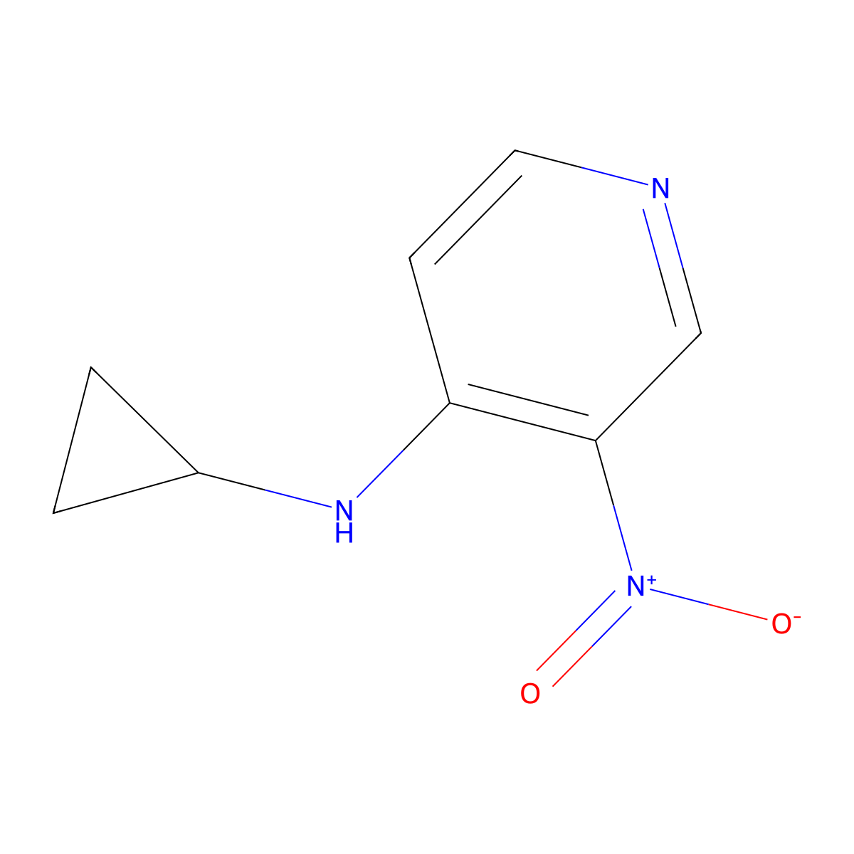 N-Cyclopropyl-3-nitropyridin-4-amine molecular structure, CAS 380605-28-7